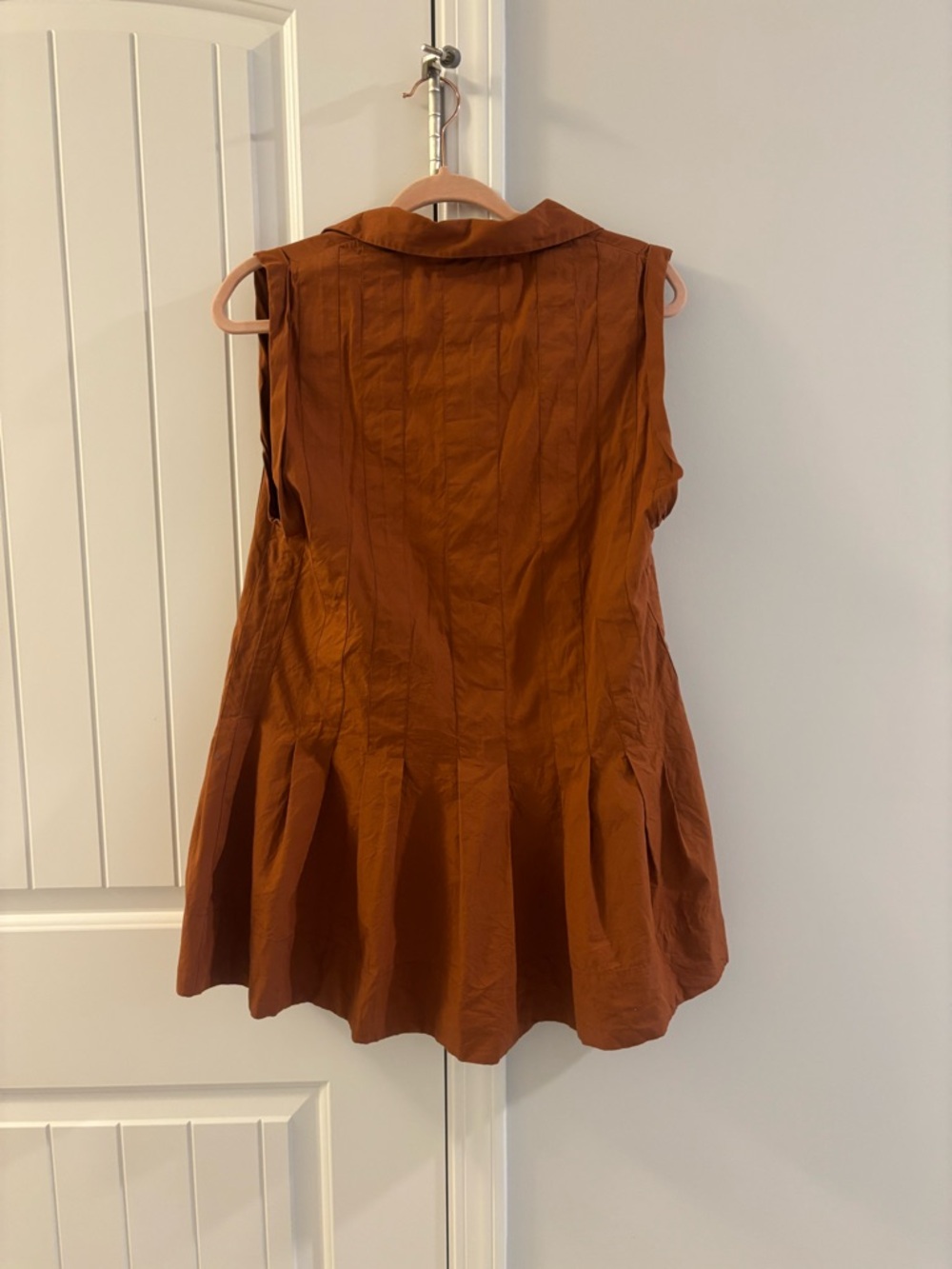 Free People Naomi Pleated Mini Dress in Sienna - Picture 7 of 8